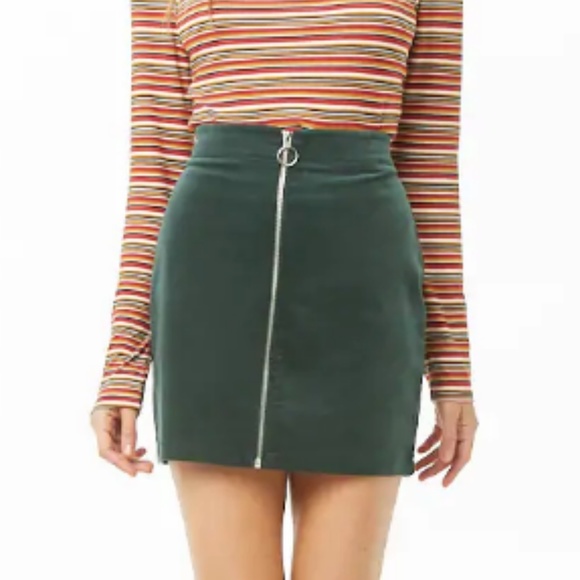 Forever 21 Dresses & Skirts - NWT, 2x HP 🎊🎊 mini green corduroy skirt